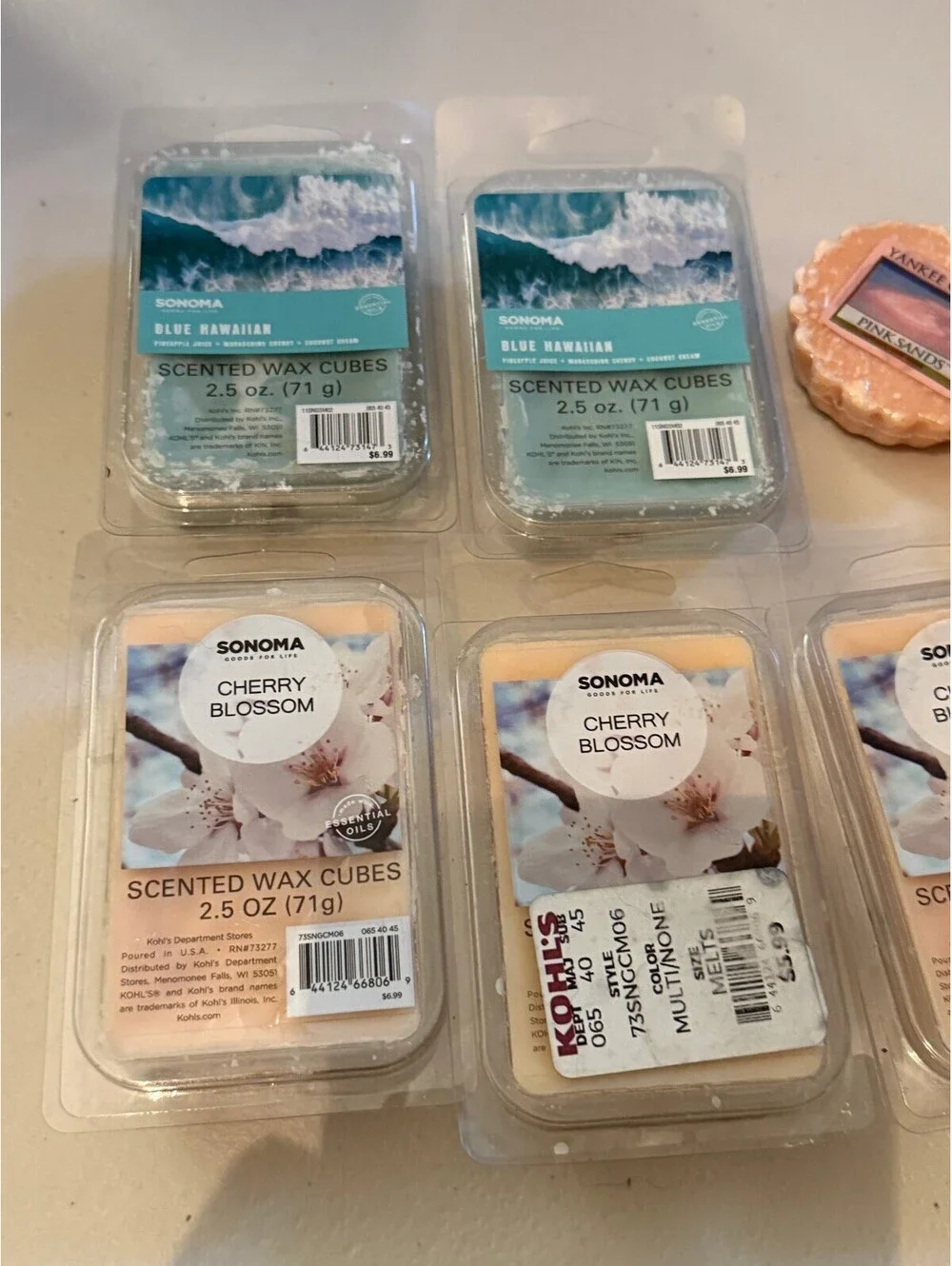Sonoma and Yankee Candle Scented Wax Cubes Bundle